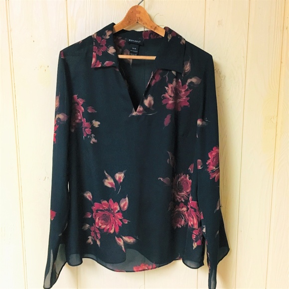 Lane Bryant Tops - Lane Bryant Plus 14W/16W Chiffon Blouse Floral TOP